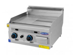 Oferta, National, Gratar placa neteda si striata, Ideal Inox, 60 cm, butelie, Linia 630