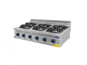Oferta, National, Masina de gatit 6 focuri, Ideal Inox, gaz, Linia 700