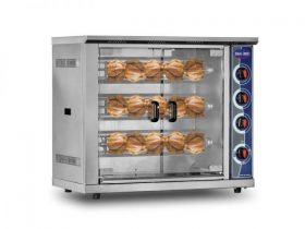 Oferta, National, Rotisor profesional, Ideal Inox, capacitate 15 pui, geam in fata, iar in spate inox, GPL